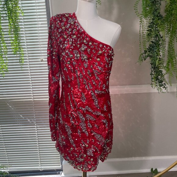 DundasJett Embellished Mini Dress